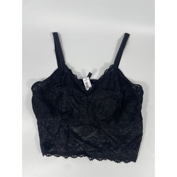 NWT Unlined Sheer Lace Crop Bralette Dark Romantic Whimsigoth Stretch Plus 2X - Picture 3 of 13